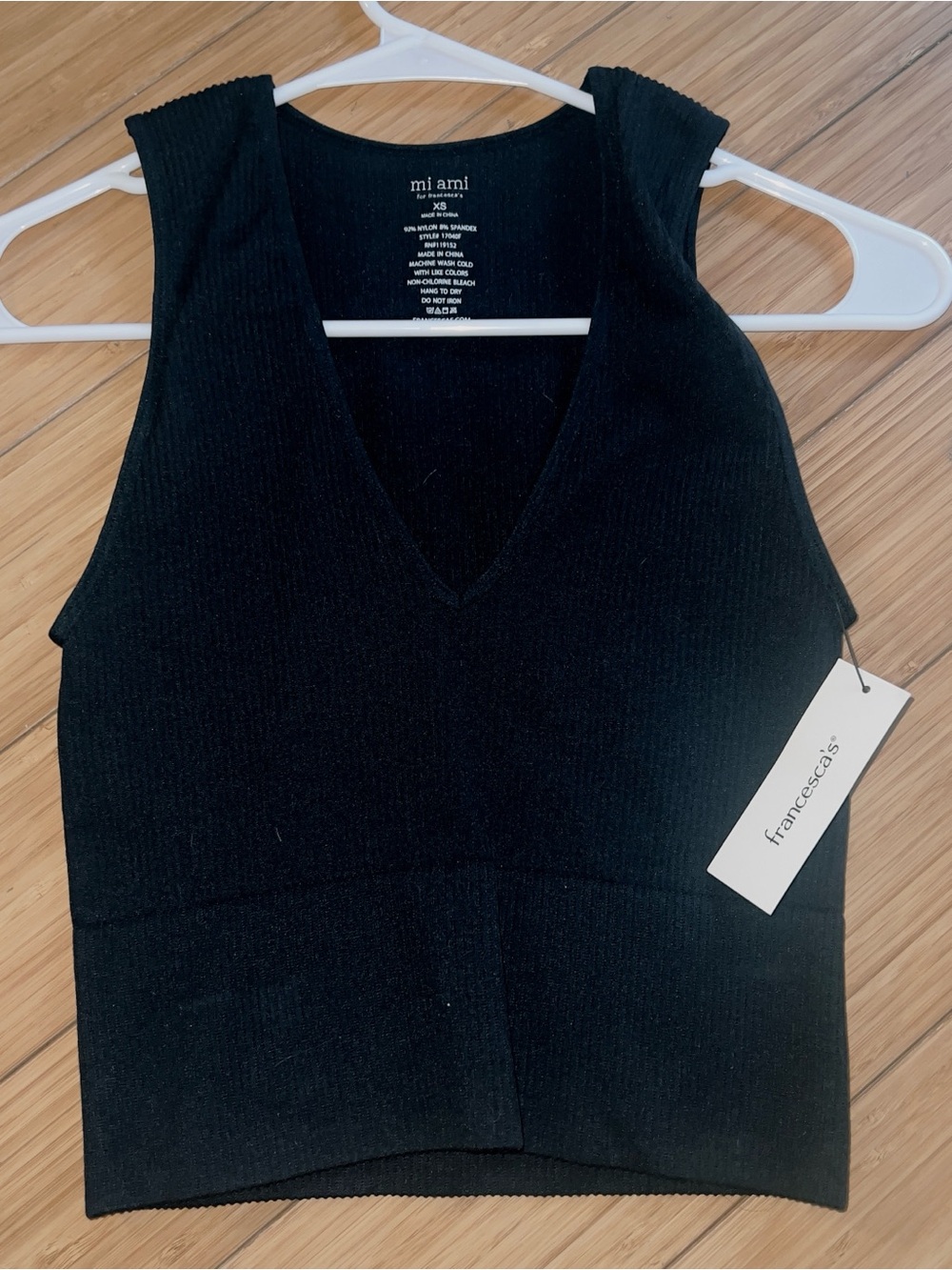 Milani black thicker material ribbed xsmall crop top